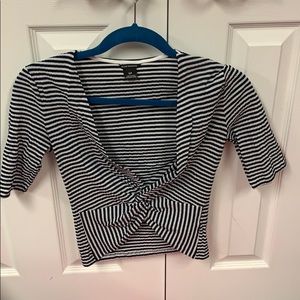 Club Monaco Stripped Crop Top